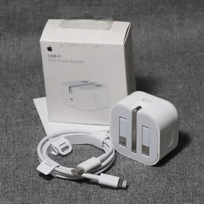 Apple 20W USB-C Power Adapter (3-Pin) with USB-C to Lightning Cable